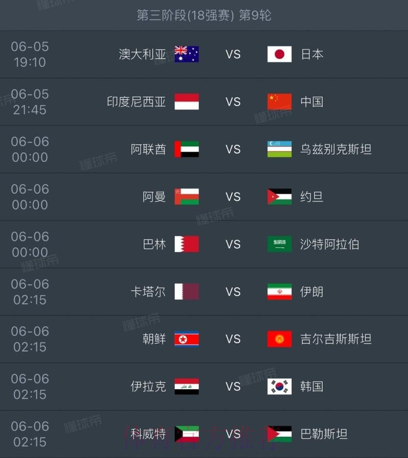 2026世界杯赛程高清